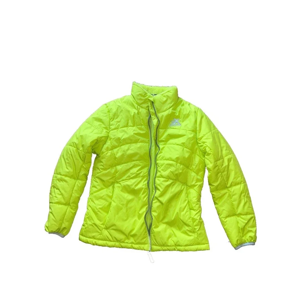 ZeroXposur Puffy Coat‎ Girls M(10/12) Chartreuse Hiking Camping Jacket Play Coat
